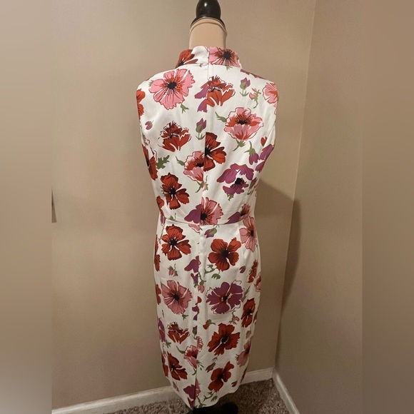 Brooks Brothers Floral Sleeveless Mock Neck Sheath Dress, size 10 - Picture 6 of 12